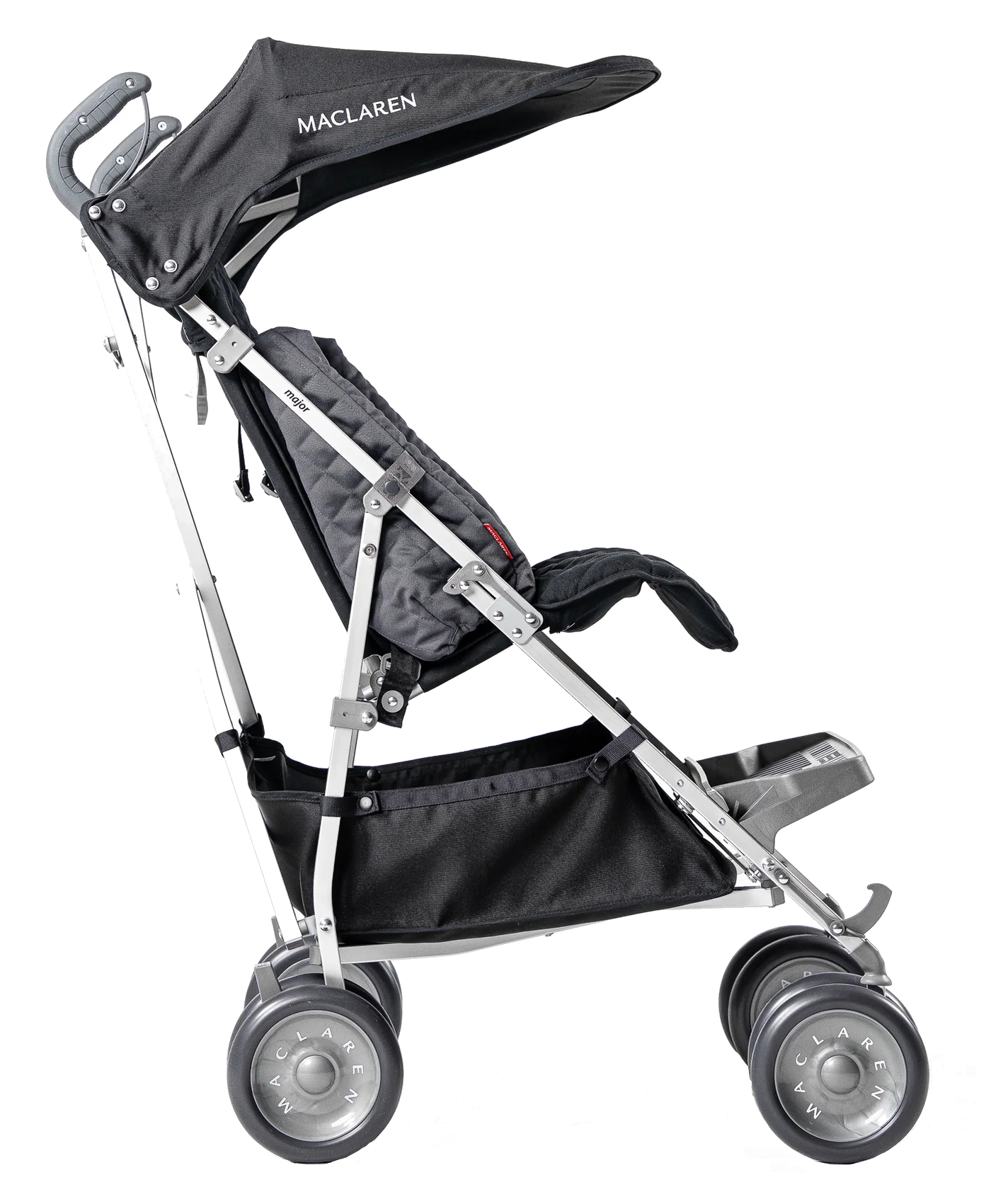 Major Elite Black (inc. footplate) + Sun Hood, Rain Cover, Basket, Seat Liner, Lateral Supports & Chest Pad